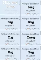 Vorschau - Spiele - Stop and Swap - Rechtschreibstrategien Verlängern FRESCH-Methode Übung - Seite 1