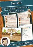 Vorschau - Arbeitsblätter - Der Pilz – Lesespurgeschichte mit Rätselaufgaben (Klasse 5) - Deckblatt