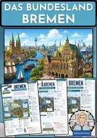 Vorschau - Arbeitsblätter - Bremen – Merkblatt, Arbeitsblatt & Lösungen | Erdkunde Sek I - Deckblatt