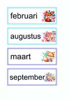 Voorbeeld - Verjaardagskalender | Maanden & vlaggetjes - Pagina 1