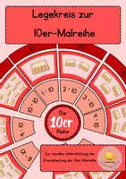Vorschau - Stationenlernen - Legekreis zur 10er-Malreihe | Multiplikation anschaulich üben - Deckblatt
