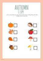 Προεπισκόπηση - Φύλλα εργασίας - Autumn I Spy -Presentation + Worksheet -ESL/EFL Ages 6–8 - Εξώφυλλο
