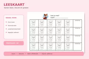 Voorbeeld - Leeskaart Dagelijks lezen | Leesmotivatie | Vosjesthema - Voorblad