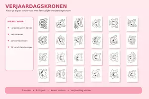 Voorbeeld - Mijn eigen vosjeskroon | 24 kleurplaten | Eerste schoolweek - Voorblad