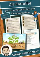 Vorschau - Arbeitsblätter - Die Kartoffel – Lesespurgeschichte mit Rätselaufgaben (Klasse 5) - Deckblatt