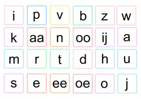 Voorbeeld - Letterbingo - Pagina 1