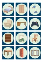 Vorschau - Spiele - Zuordnungsspiel: Vokabelfeld muebles - Deckblatt
