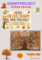 Vorschau - Mal- und Bastelvorlagen - Herbst Kunstprojekt - Herbstbaum der Vielfalt - Deckblatt