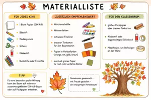 Vorschau - Mal- und Bastelvorlagen - Herbst Kunstprojekt - Herbstbaum der Vielfalt - Seite 1