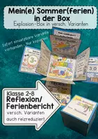 Vorschau - Arbeitsblätter - Explosionsbox Sommerferien – kreativer Ferienbericht & Reflexion | Klasse 2–8 - Deckblatt