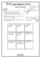 Vorschau - Arbeitsblätter - Find someone who Back to School Sek I Englisch - Seite 2