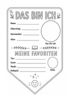 Vorschau - Arbeitsblätter - Das bin ich – Klassenwimpel zum Kennenlernen | 4 Vorlagen - Seite 1
