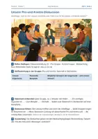 Vorschau - Arbeitsblätter - Pro-und-Kontra-Diskussion – Deutsch 6/7 - Seite 1