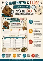 Vorschau - Spiele - 2 Wahrheiten & 1 Lüge – Ferien | Kennenlernspiel & Ferienreflexion - Deckblatt