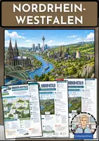 Vorschau - Arbeitsblätter - Nordrhein-Westfalen – Merkblatt, Arbeitsblatt & Lösungen | Erdkunde Sek I - Deckblatt