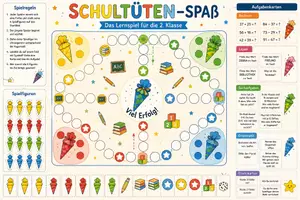 Vorschau - Spiele - Schultüten Aufgaben Spiel Schulanfang - Deckblatt