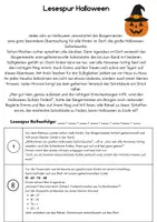 Vorschau - Arbeitsblätter - Lesespur Halloween: Findet den Schatz! - Seite 1