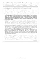 Vorschau - Arbeitsblätter - Klassenarbeit Deutsch RS BW Sitzenbleiben Klasse 9/10 Textverständnis und Argumentieren Abschlussprüfung 2027 - Seite 1
