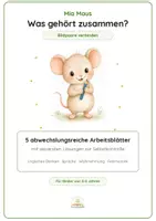 Vorschau - Arbeitsblätter - Bildpaare verbinden – Logik und Sprache fördern | 3–6 Jahre - Seite 1