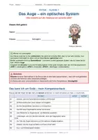 Vorschau - Arbeitsblätter - Arbeitsheft zum Sehen und Auge (Physik) - Deckblatt