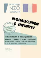 Vorschau - Arbeitsblätter - Französisch: Verben + Infinitiv | 2-fach - Deckblatt
