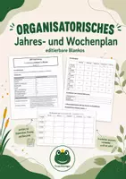 Vorschau - Anderer Materialtyp - Blankos: Jahres- und Wochenplan - Deckblatt