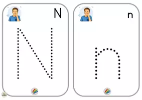 Vorschau - Arbeitsblätter - Buchstabe N n – Kneten, Muggelsteine legen & Nachspuren | Buchstaben lernen - Seite 3