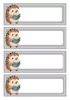 Vorschau - Bildkarten - Ordnerrücken Igel - Deckblatt