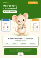 Vorschau - Arbeitsblätter - Bildpaare verbinden – Logik und Sprache fördern | 3–6 Jahre - Deckblatt