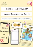 Vorschau - Stundenentwürfe - Unsere Ferien in Posts – kritische Medienbildung - Deckblatt