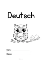 Vorschau - Mal- und Bastelvorlagen - Deckblätter Grundschule zum Ausmalen – Schnellhefter & Fachvorlagen | Schulstart Klasse 1–4 🎨🖌️ - Seite 1