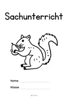 Vorschau - Mal- und Bastelvorlagen - Deckblätter Grundschule zum Ausmalen – Schnellhefter & Fachvorlagen | Schulstart Klasse 1–4 🎨🖌️ - Seite 3