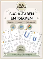 Vorschau - Arbeitsblätter - Buchstabe U u – Kneten, Muggelsteine legen & Nachspuren | Buchstaben lernen - Deckblatt