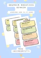 Vorschau - Quiz - Übungen kreatives Denken - Gedankenpause ältere Lernende - Deckblatt