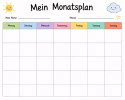 Vorschau - Arbeitsblätter - Herbst Monatsplan für Kindergarten & Vorschule 🗓️ - Seite 1