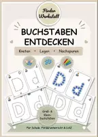 Vorschau - Arbeitsblätter - Buchstabe D d – Kneten, Muggelsteine legen & Nachspuren | Buchstaben lernen - Deckblatt
