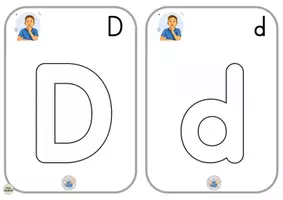 Vorschau - Arbeitsblätter - Buchstabe D d – Kneten, Muggelsteine legen & Nachspuren | Buchstaben lernen - Seite 3