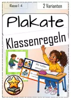 Vorschau - Poster - Klassenregeln Plakate Aushang Dekoration - Deckblatt
