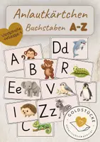 Vorschau - Spiele - Anlautkarten Buchstabenkarten mit Tierbildern A-Z, Vorschule, Spiele - Deckblatt