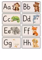 Vorschau - Spiele - Anlautkarten Buchstabenkarten mit Tierbildern A-Z, Vorschule, Spiele - Seite 2