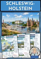 Vorschau - Arbeitsblätter - Schleswig-Holstein – Merkblatt, Arbeitsblatt & Lösungen | Erdkunde Sek I - Deckblatt