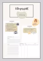 Vorschau - Arbeitsblätter - Planung Filmprojekt, Trickfilm, Film - Deckblatt
