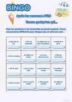 Vorschau - Spiele - BINGO nach den Ferien | Passé composé | Französisch - Seite 1