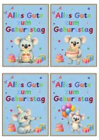 Vorschau - Anderer Materialtyp - Koalaklasse Geburtstagskarte Koala Geburtstag - Seite 2