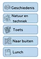 Voorbeeld - Dagritmekaartjes blauw met pictogrammen - Pagina 3