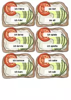 Vorschau - Stationenlernen - ZEITFORMEN - Sandwich Legespiel - Seite 2
