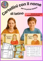 anteprima - Esercizi - Cartellini con il nome (per le prime lezioni di latino) - Pagina di copertina