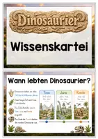 Vorschau - Bildkarten - Dinosaurier im Sachunterricht – Mini-Wissenskartei zu Lebenszeit, Merkmalen, Ernährung, Fortpflanzung & Dinoarten - Seite 2