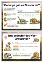 Vorschau - Bildkarten - Dinosaurier im Sachunterricht – Mini-Wissenskartei zu Lebenszeit, Merkmalen, Ernährung, Fortpflanzung & Dinoarten - Seite 3