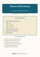 Vorschau - Arbeitsblätter - Dreisatz und Zuordnungen – Prüfungstraining Mathematik (Klasse 8) - Deckblatt